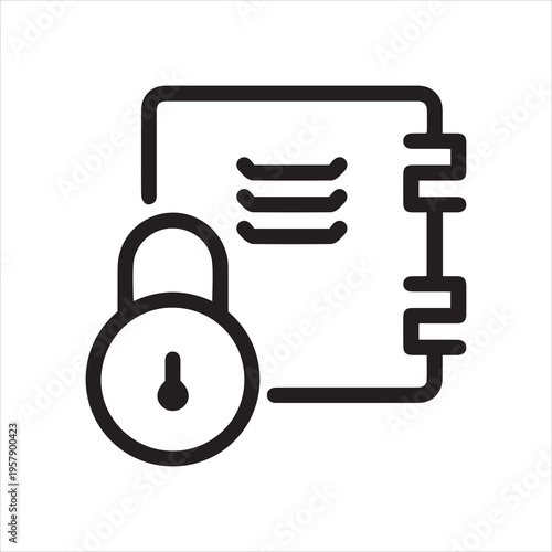 Electronic key card for hotel room. Thin line icon for hotel service, hostels, apartment, booking sites and apps. Graphic contour logo, Vector illustration isolated.