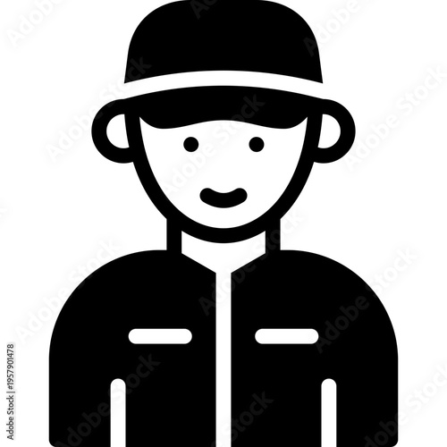 courier icon illustration design with solid