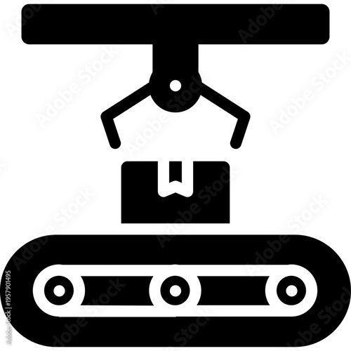 distribution icon illustration design with solid
