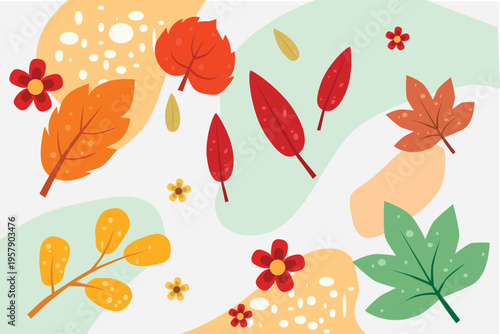 autumn leaves seamless pattern