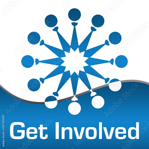 Get Involved Blue Circular Tie Dot Group Element Circular 