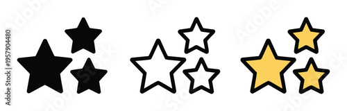 Star Rating Symbols Vector Illustration
