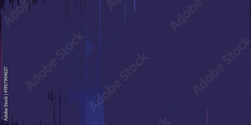 Abstract digital glitch art with a predominantly dark purple palette