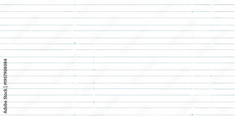 Fototapeta premium A blank page of lined paper with faint horizontal and vertical guides
