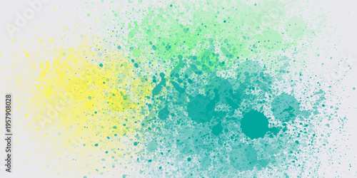 Abstract watercolor splatter background with vibrant paint bursts spreading diagonally from the bottom-left to the upper-right, high resolution