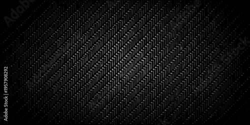 Abstract dark background with repeating geometric pattern and light reflections