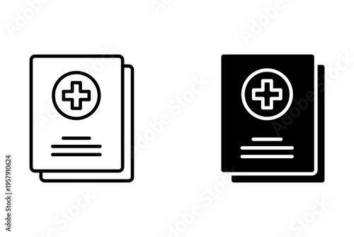 A medical book icon, symbolizing medical knowledge, education, and healthcare