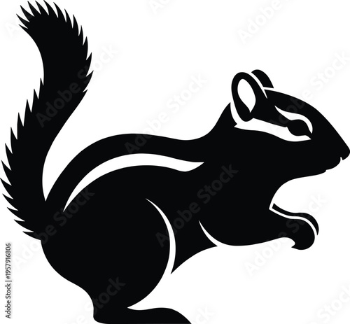 Eastern Chipmunk silhouette