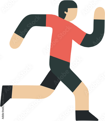 man running flat
