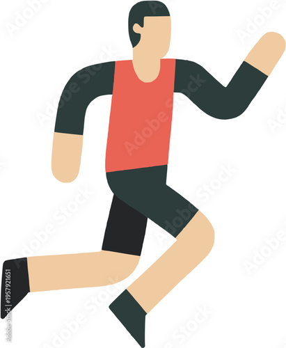 man running flat