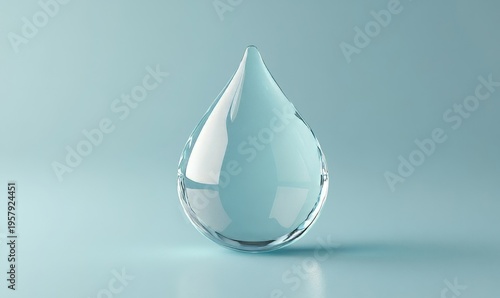 Water droplet representing conservation and eco-friendly concepts, symbolizing sustainability and environmental awareness. A clear and pure drop in the campaign to promote water, Generative AI