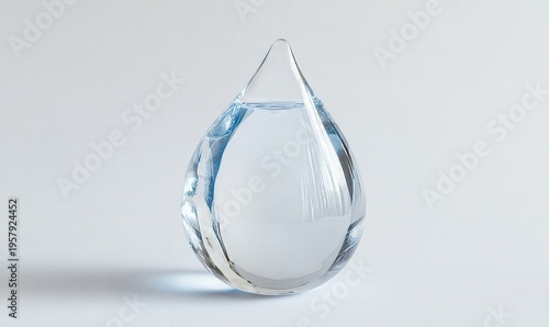 Water droplet representing conservation and eco-friendly concepts, symbolizing sustainability and environmental awareness. A clear and pure drop in the campaign to promote water, Generative AI