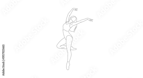 dancer in dynamic pose vector illustration