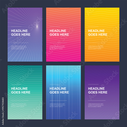 Abstract Gradient Geometric Cover Designs with Linear Patterns