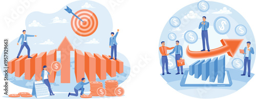 Visualizing business growth and financial success through strategic planning