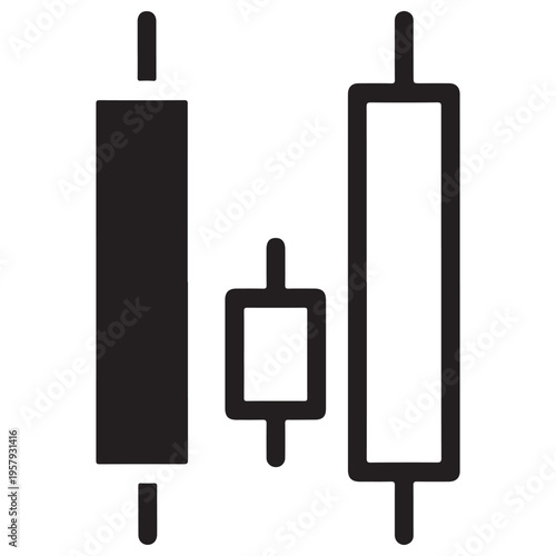 Black vector illustration set of a man and woman with a shopping cart and sign alongside electronic business equipment like a mobile phone, wireless router, and power adapter icon