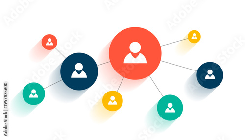 Tableau sur toile people social team connecting concept background for digital marketing
