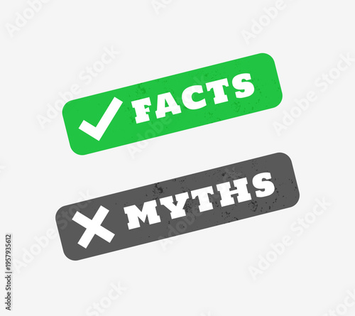 myths vs facts reality check rubber stamp design