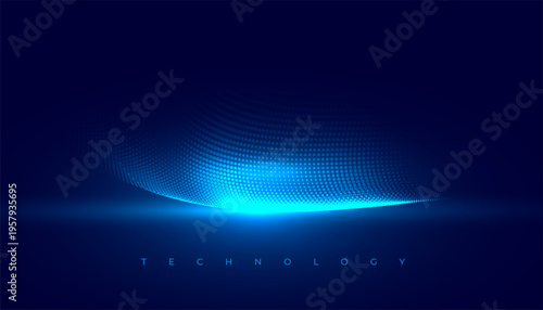 glowing web network digital dot particle blue wallpaper