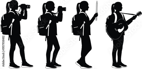 Christmas Black Silhouette Icon Set Collection Featuring Reindeer Sleigh Snowman Gingerbread Man Candy Cane Candle Bells Santa Hat And Festive Winter Holiday Decorative Elements