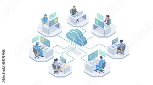 Isometric Healthcare Cloud Computing Network with Medical Professionals Using SaaS Technology Platform for Digital Patient Data Management