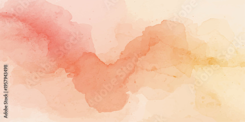 Abstract watercolor background with pink hearts on a vintage grunge paper texture featuring a rose red paint design and an aged art wallpaper pattern