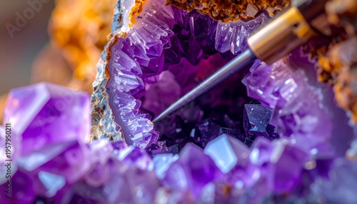 A vibrant bouquet of blooming lilac and violet flowers in shades of purple and yellow, purple, pink and blue displays the macro beauty of spring flora in a lush summer garden