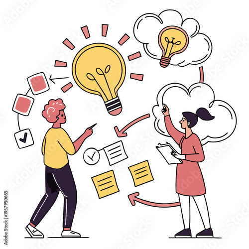 Two people having an idea