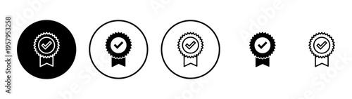 Approved icon vector. Certified Medal Icon