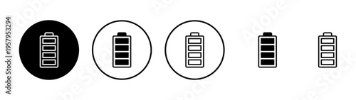 Battery icon vector. battery Charging sign. battery charge level