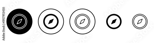 Compass icon vector. arrow compass icon sign and symbol