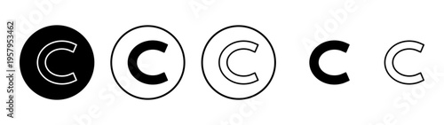 Copyright icon vector. copyright sign and symbol