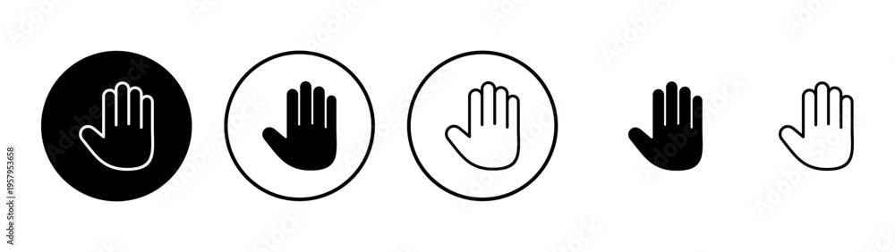Fototapeta premium Hand icon vector. hand sign and symbol. palm