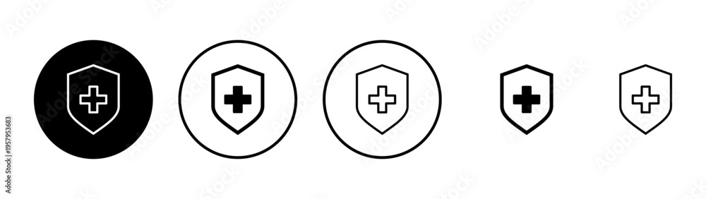 Fototapeta premium Health insurance icon vector. Insurance health document sign and symbol