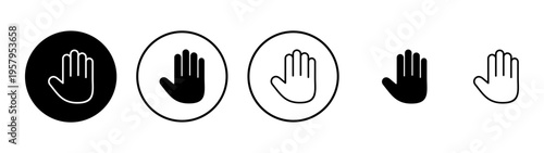 Hand icon vector. hand sign and symbol. palm