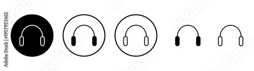 Headphone icon vector. Headvector sign and symbol