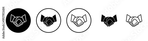 Handshake icon vector. business handshake sign and symbol. contact agreement