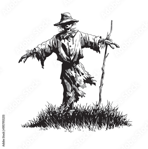 scarecrow horror vector