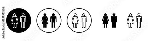 Man and woman icon vector. male and female sign and symbol. Girls and boys