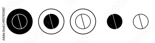 Pills icon vector. capsule icon. Drug sign and symbol