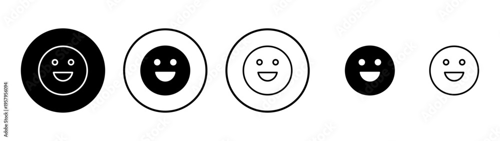 Fototapeta premium Smile icon vector. smile emoticon icon. feedback sign and symbol