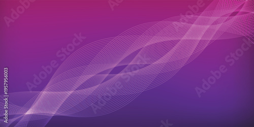 Abstract Purple Wave Line Background Modern Gradient Flow Design