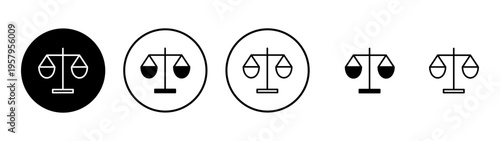 Scales icon vector. Law scale icon. Justice sign and symbol