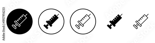 Syringe icon vector. injection sign and symbol.vaccine icon