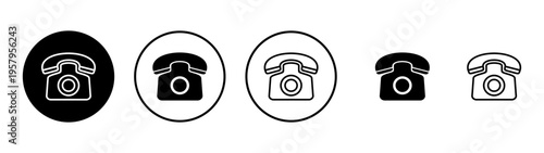 Telephone icon vector. phone sign and symbol