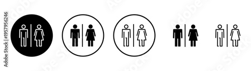 Toilet icon vector. Girls and boys restrooms sign and symbol. bathroom sign. wc, lavatory
