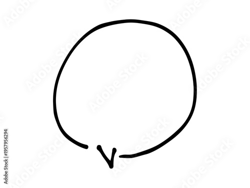 シンプルな手書きの吹き出し