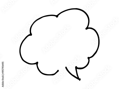 シンプルな手書きの吹き出し