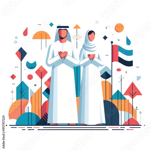 Cultural Celebration of Sheikh Zayed Heritage Day with Emirati Attire