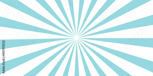 Blue sun rays background - Vector 10 eps